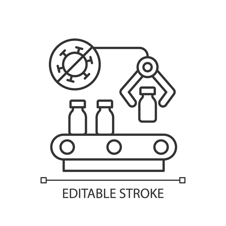Vaccination and covid passport linear icons set