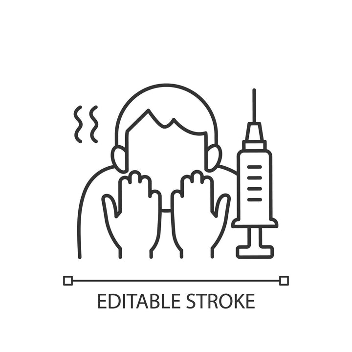 Vaccination and covid passport linear icons set