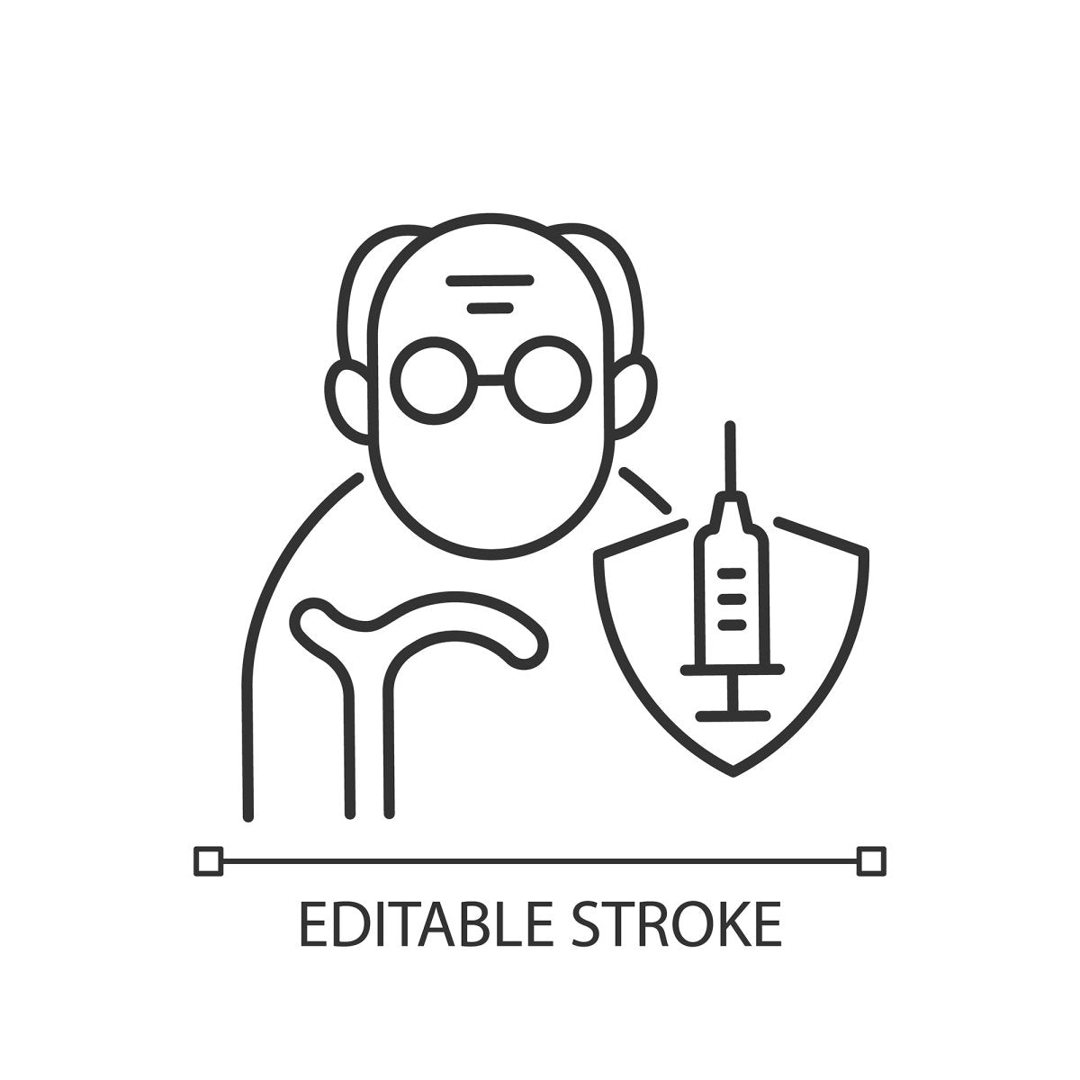 Vaccination and covid passport linear icons set