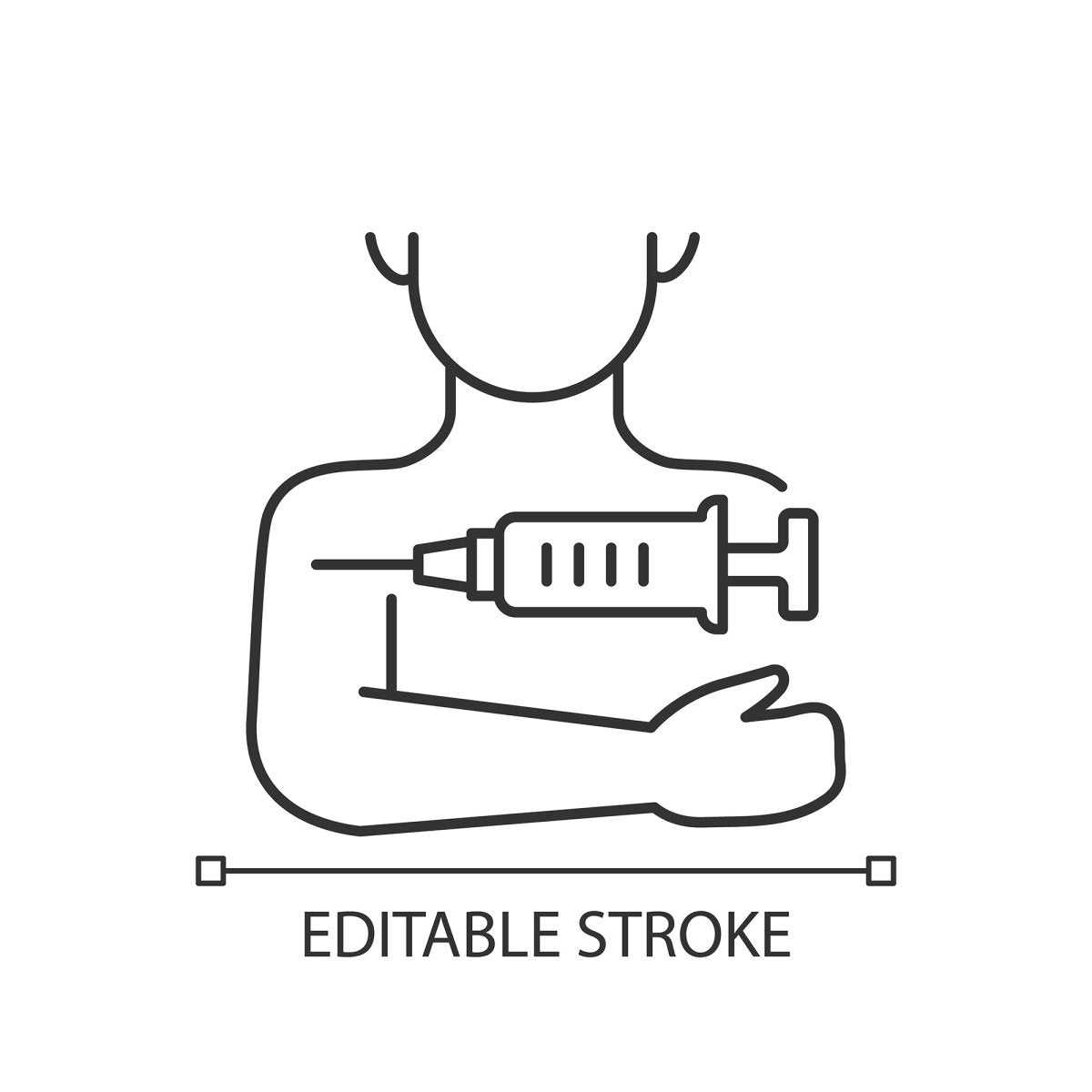 Vaccination and covid passport linear icons set