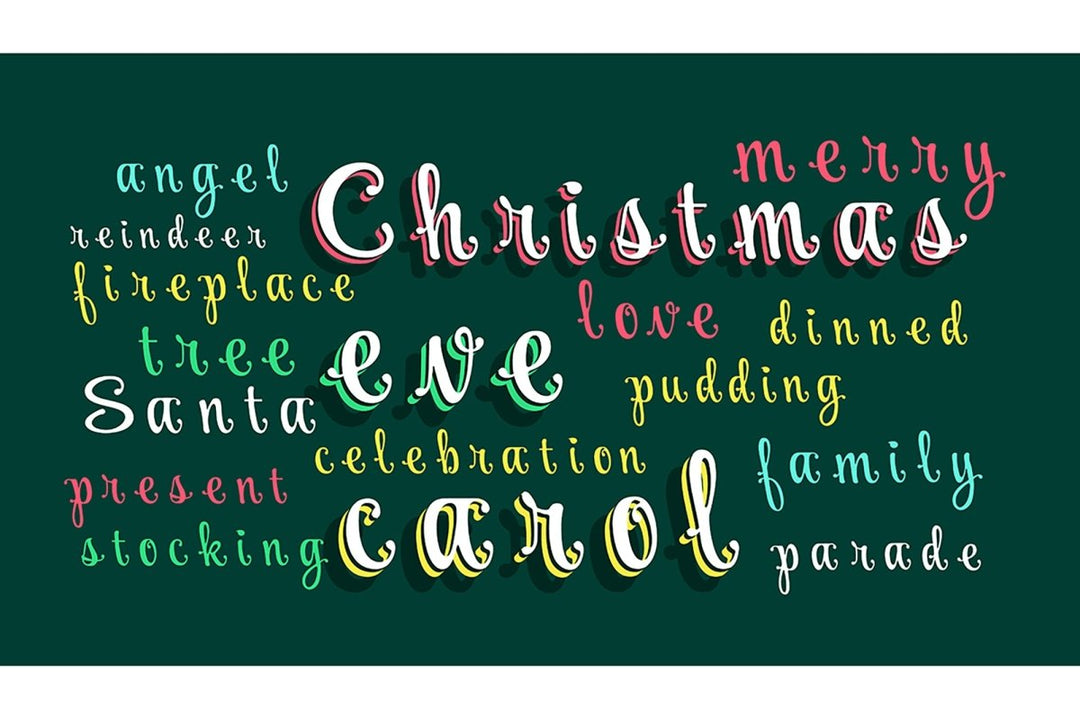 Vector decorative typography bundle