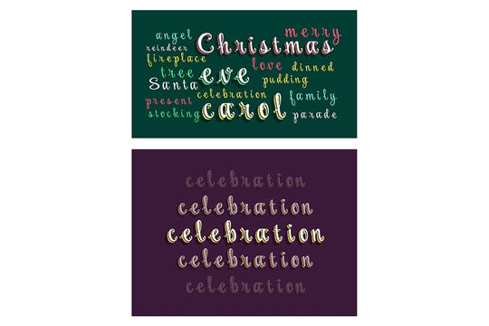 Vector decorative typography bundle