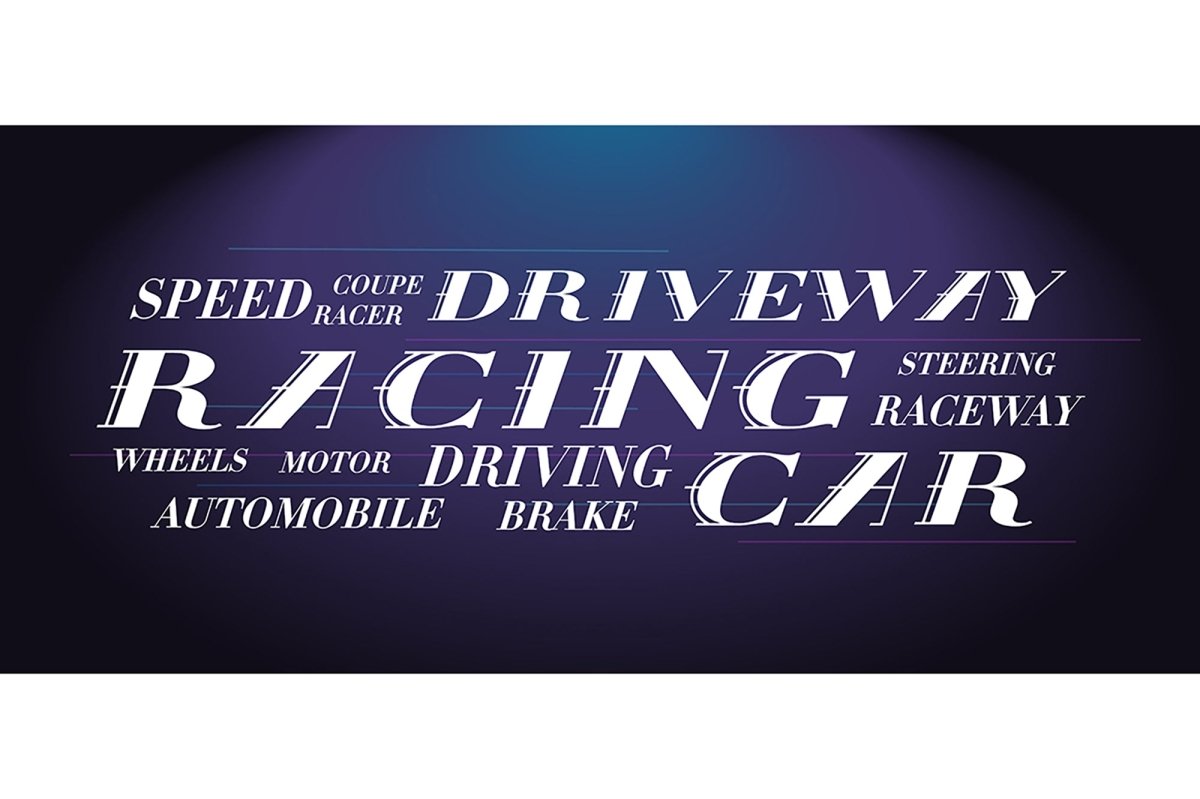 Vector decorative typography set