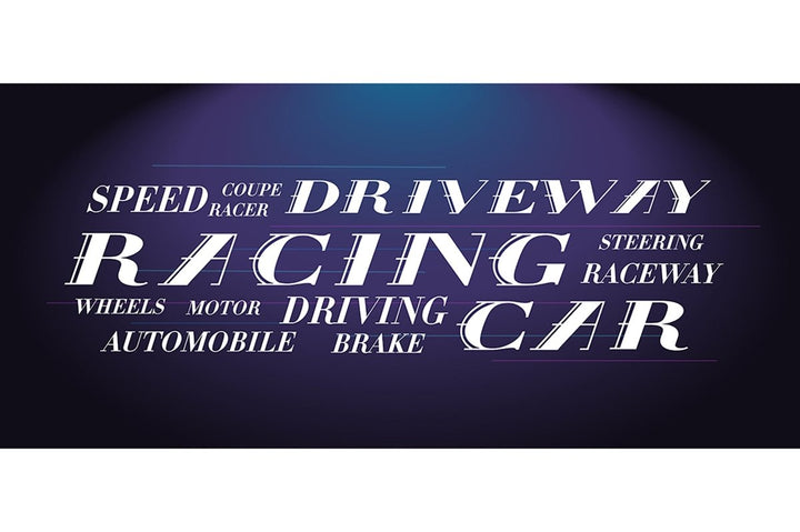 Vector decorative typography set