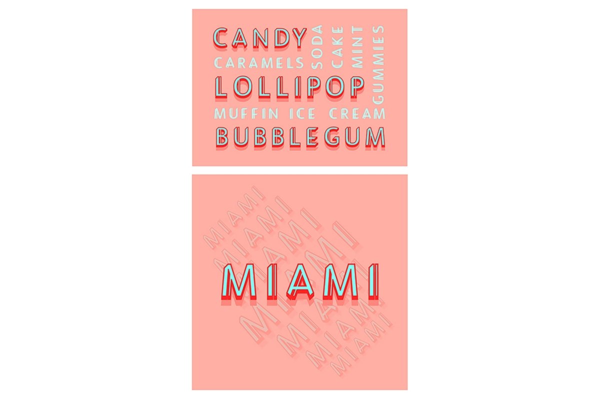 Vector decorative typography set.