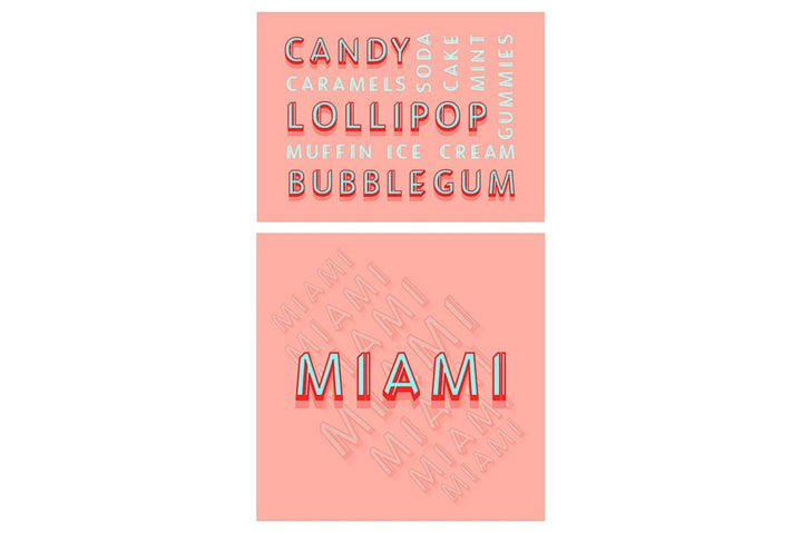 Vector decorative typography set.