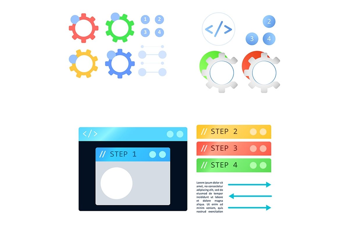 Vector symbols infographic element set