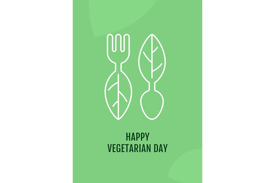 Veganism movement postcards with linear glyph icon set