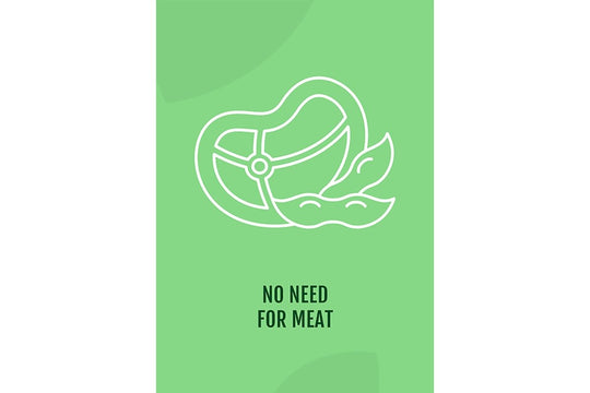 Veganism movement postcards with linear glyph icon set