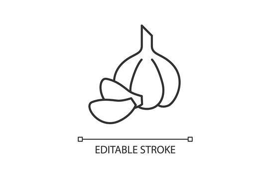 Vegetable pixel perfect linear icons set
