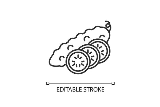 Vegetable pixel perfect linear icons set