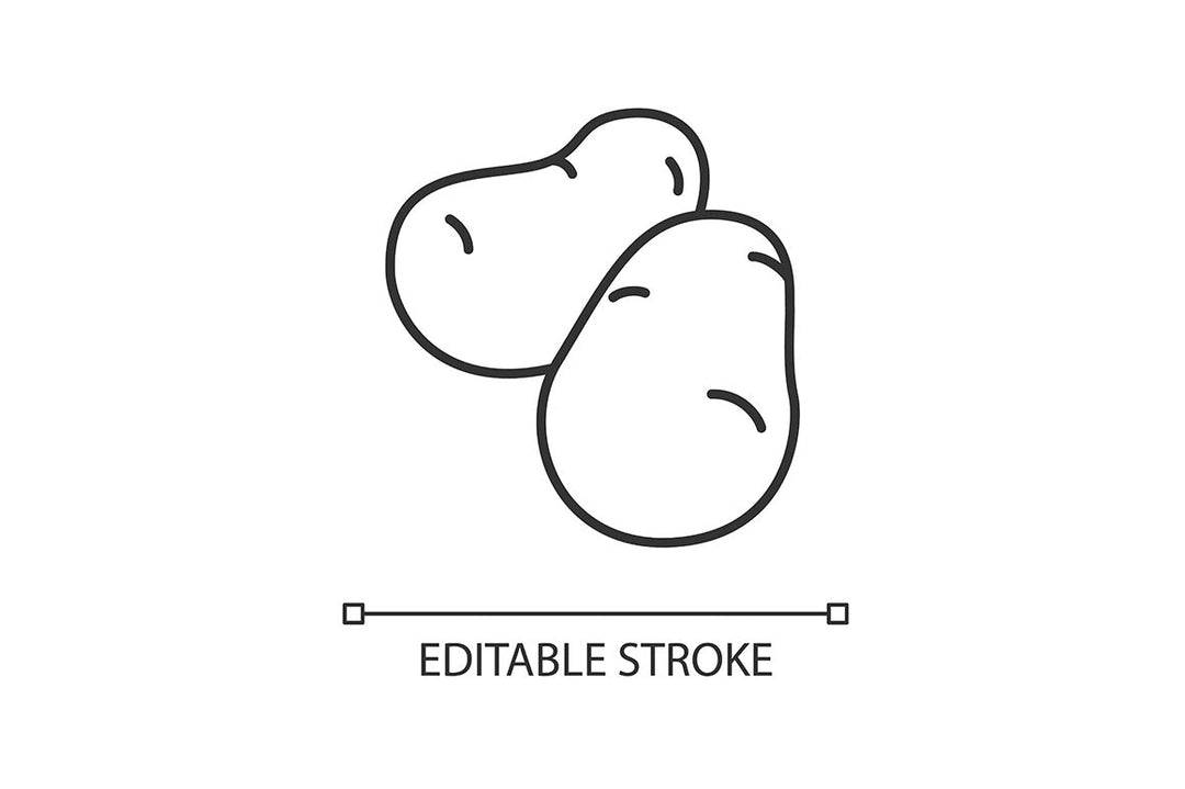 Vegetable pixel perfect linear icons set