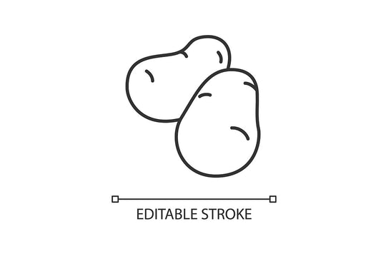 Vegetable pixel perfect linear icons set