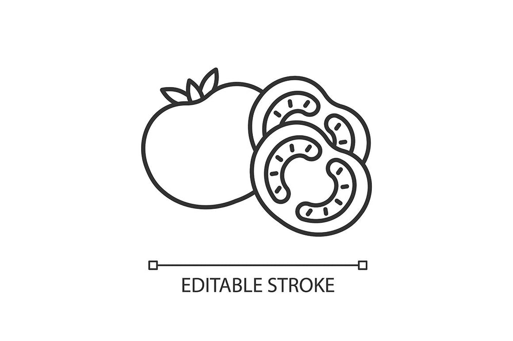 Vegetable pixel perfect linear icons set