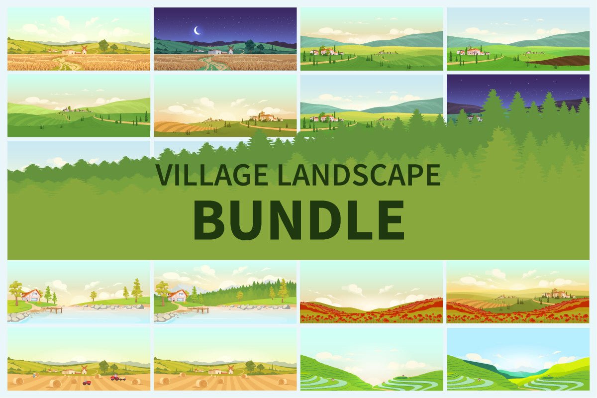 Village landscape bundle