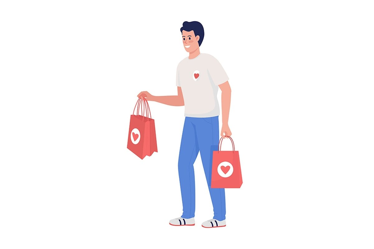 Volunteers color vector character set