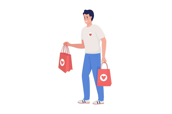 Volunteers color vector character set