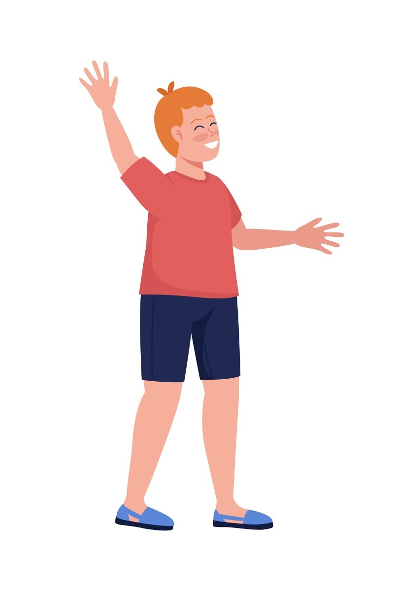 Volunteers with visitors color vector character set