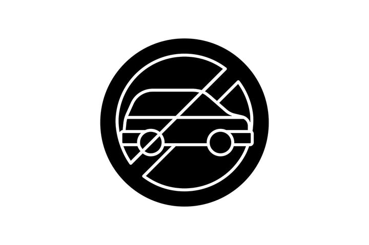 Vr headset black glyph manual label icons set on white space