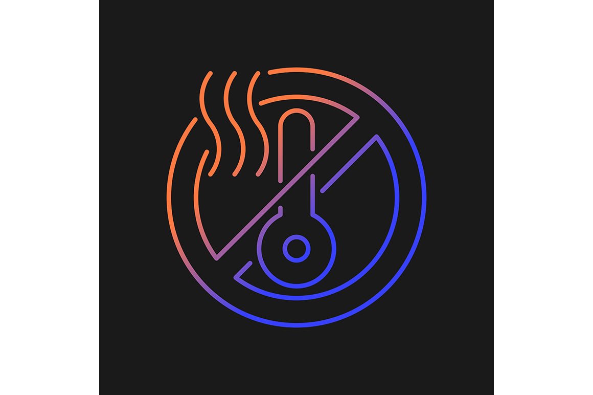 Vr headset gradient manual label icons set for dark and light mode