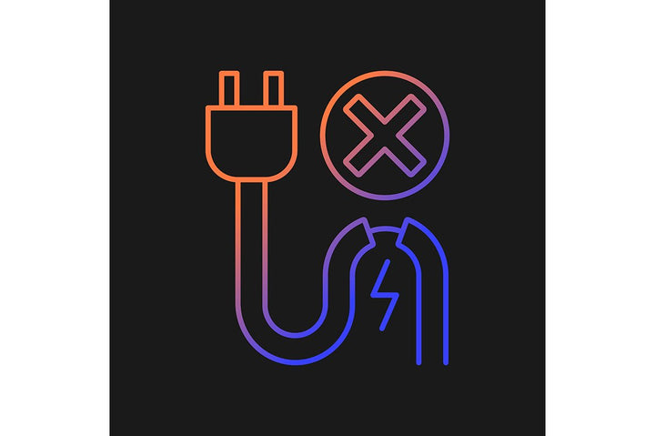 Vr headset gradient manual label icons set for dark and light mode