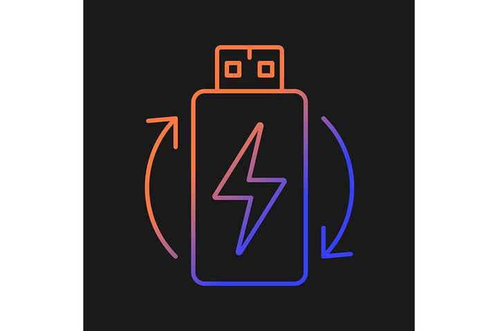 Vr headset gradient manual label icons set for dark and light mode