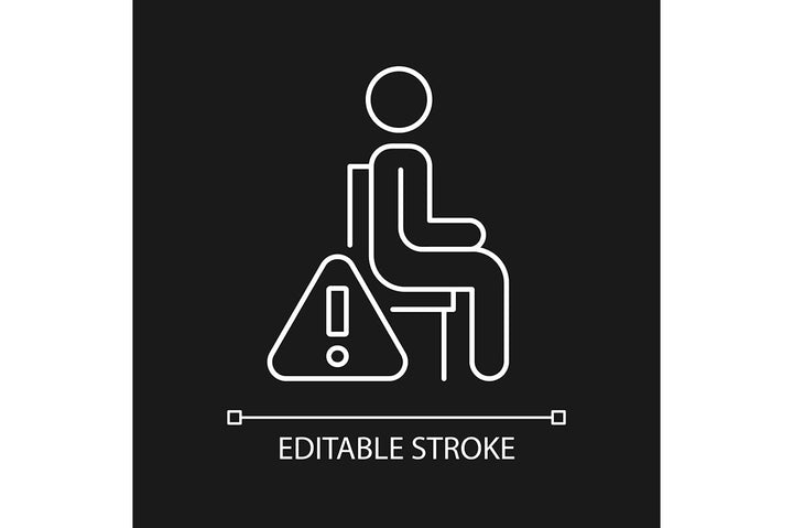 VR headset linear manual label icons set for dark and light mode