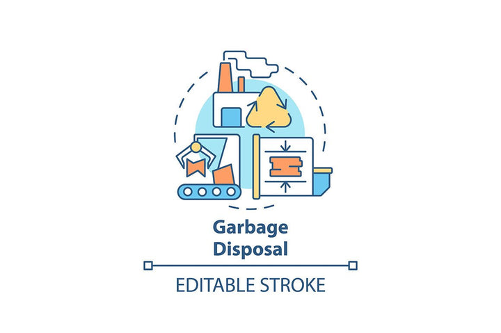 Waste collection services concept icons bundle