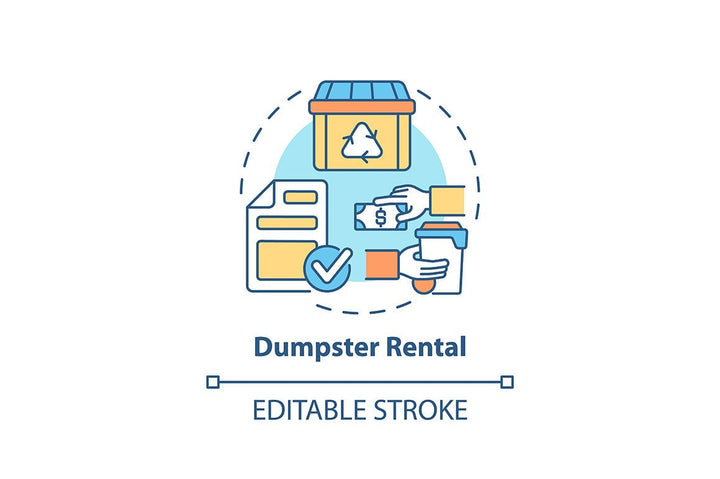 Waste collection services concept icons bundle