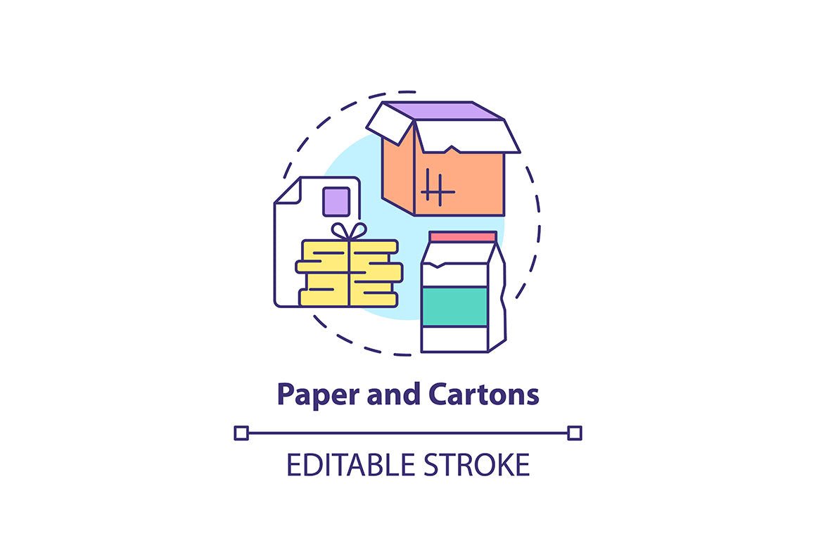 Waste collection services concept icons bundle