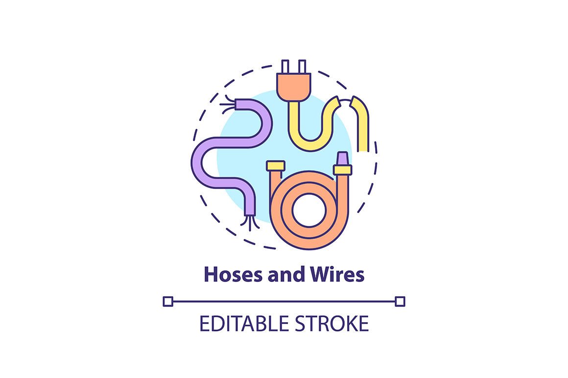 Waste collection services concept icons bundle