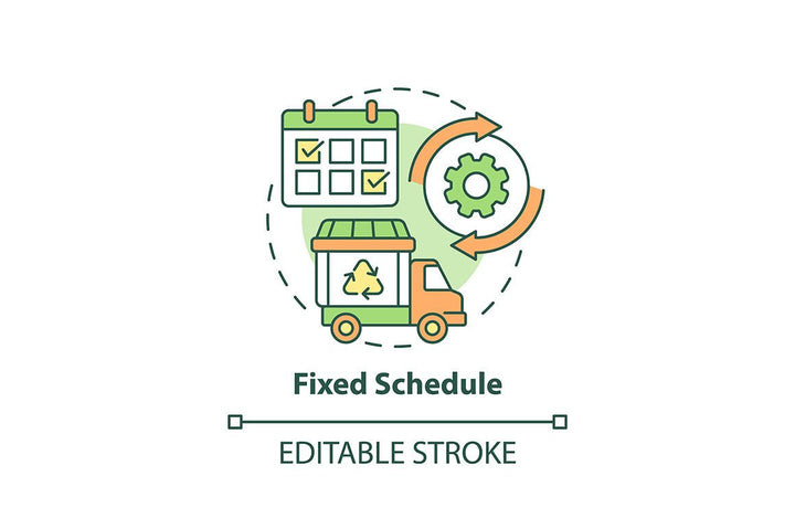 Waste collection services concept icons bundle