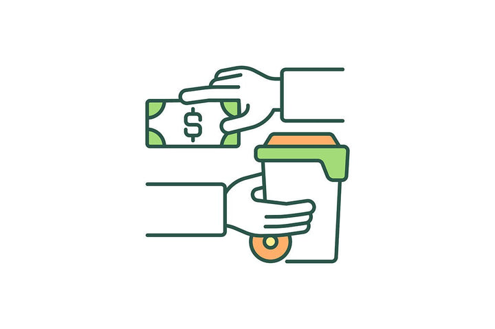 Waste management RGB color icons set