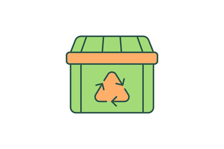 Waste management RGB color icons set