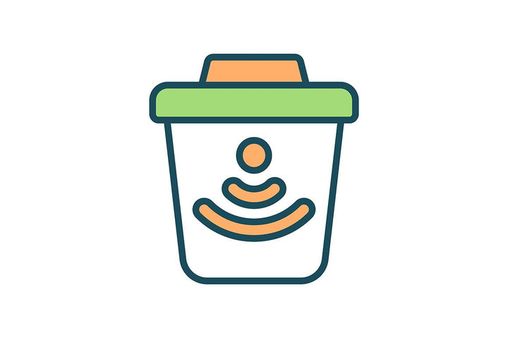 Waste recycling RGB color icons set