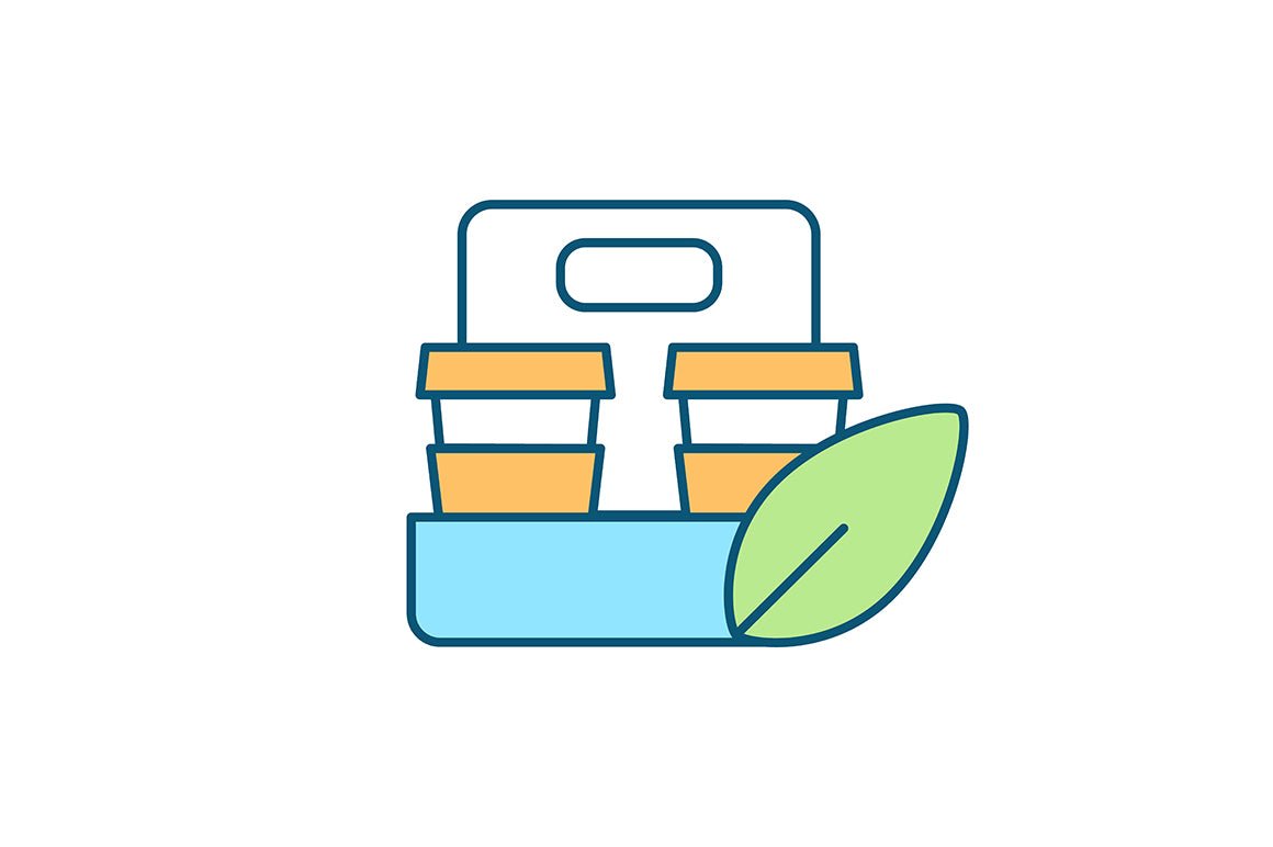 Waste recycling RGB color icons set
