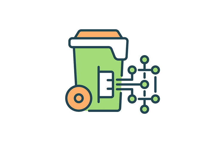 Waste recycling RGB color icons set