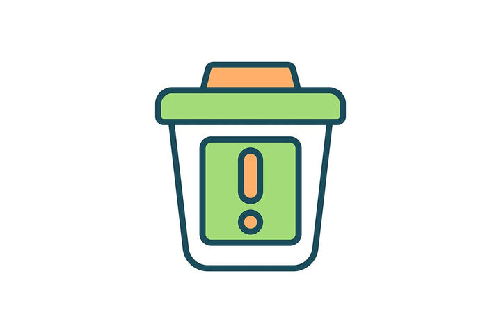 Waste recycling RGB color icons set
