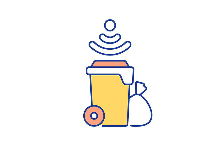 Waste recycling RGB color icons set