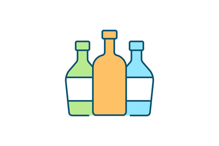Waste recycling RGB color icons set