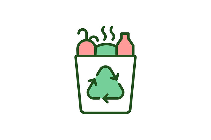 Waste recycling RGB color icons set