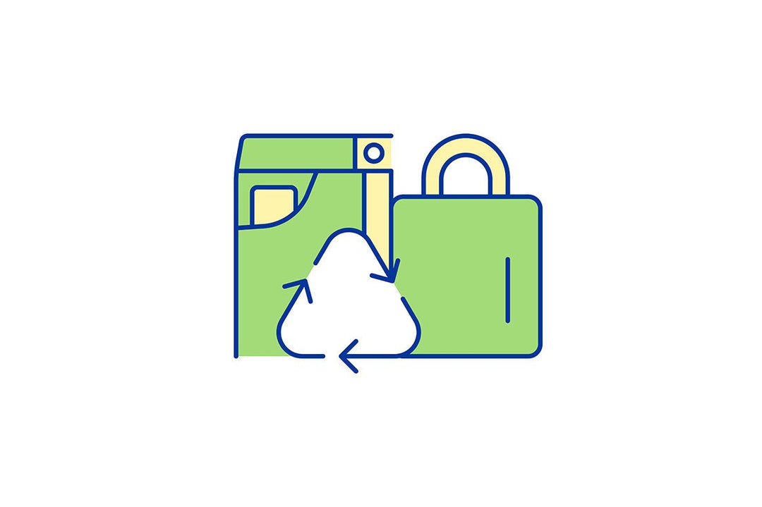 Waste recycling RGB color icons set