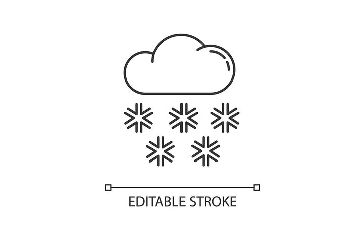 Weather pixel perfect linear icons set