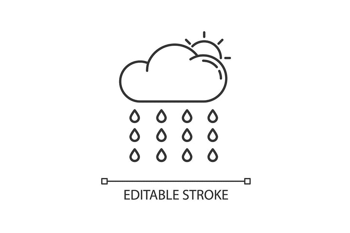 Weather pixel perfect linear icons set