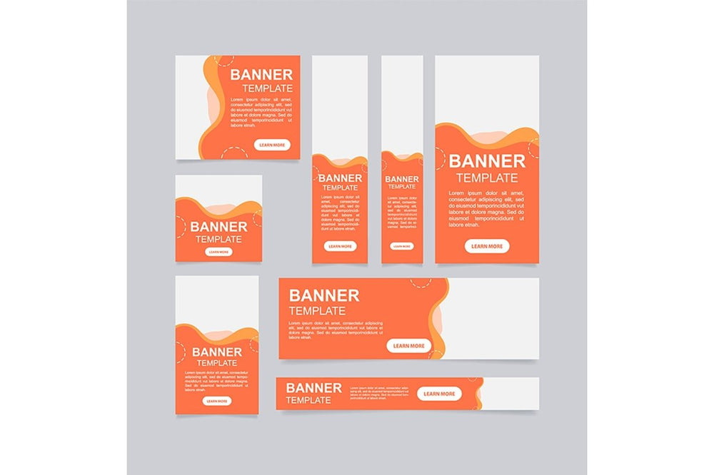 Web banner design template bundle