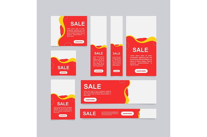Web banner design template bundle