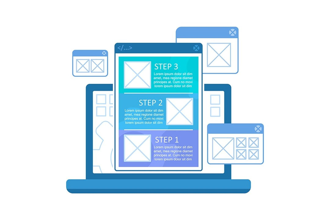 Website System Graph Website infographic chart template set – IMG Visuals