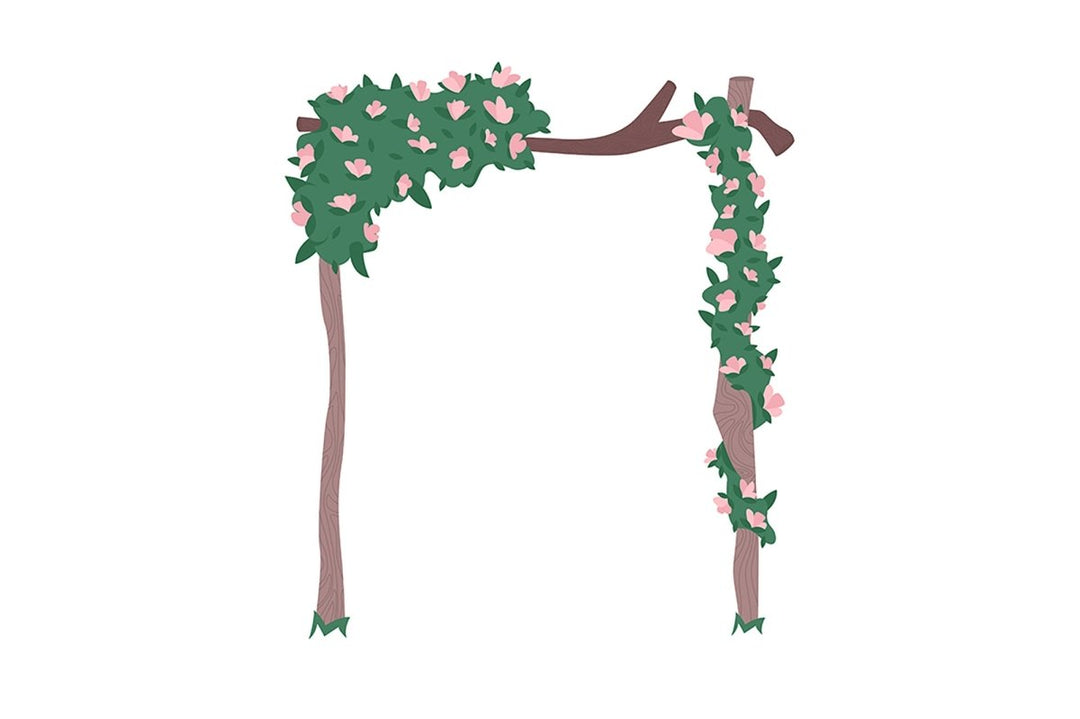 Wedding decorative objects illustration bundle