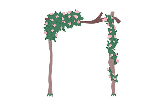 Wedding decorative objects illustration bundle