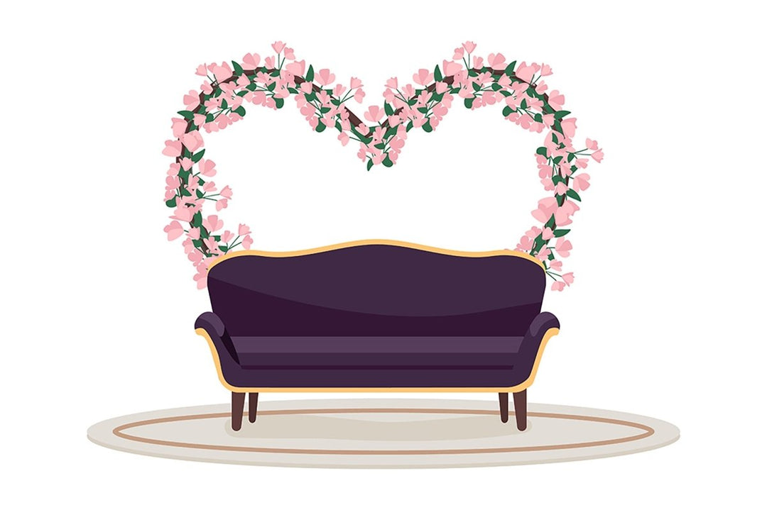 Wedding decorative objects illustration bundle